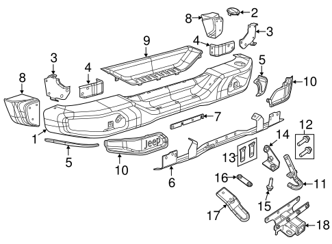 Wrangler BUMPER & COMPONENTS - REAR 2