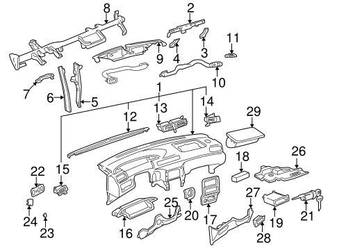 BODY/INSTRUMENT PANEL for 1997 Toyota Camry #3