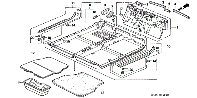 INTERIOR / BUMPER/FLOOR MAT for 1993 Honda CIVIC COUPE #1
