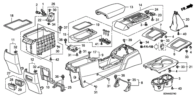 Interior/Bumper/Console for 2007 Honda ACCORD COUPE #1