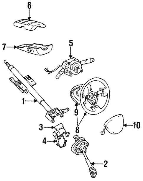 Steering Column & Wheel for 1992 Mazda 929 #0