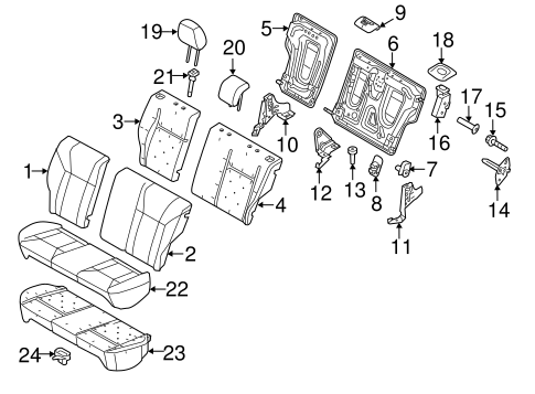 Body/Rear Seat Components for 2017 Ford Fiesta #1