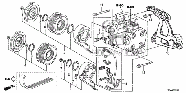 A/C Air Conditioner (Compressor) (1.8L) for 2012 Honda CIVIC COUPE #0