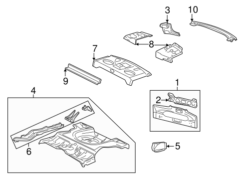 Rear Body & Floor for 2005 Pontiac Sunfire #0