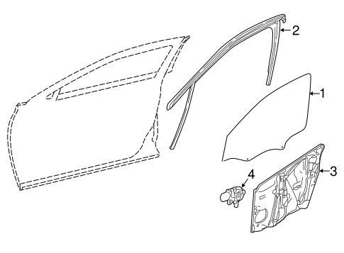 Glass - Front Door for 2018 Infiniti QX30 #0