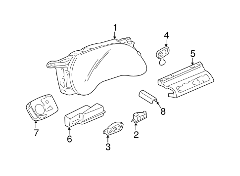 Cluster & Switches for 2005 Cadillac DeVille #0