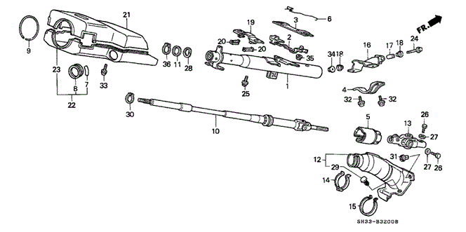 CHASSIS/STEERING COLUMN for 1989 Honda CIVIC HATCHBACK #1