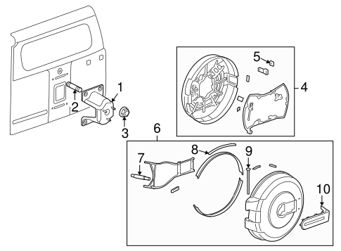 H3 SPARE TIRE CARRIER