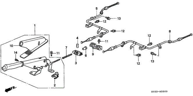 CHASSIS/PARKING BRAKE for 1996 Honda CIVIC HATCHBACK #1