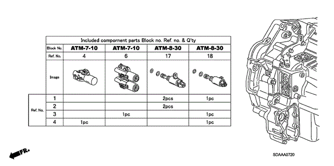 Transmission - Automatic/AT Solenoid Valve Set for 2007 Honda ACCORD SEDAN #1
