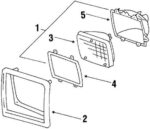 T1000 HEADLAMP COMPONENTS