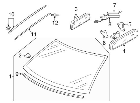 Glass - Windshield for 2016 Volkswagen Jetta #0