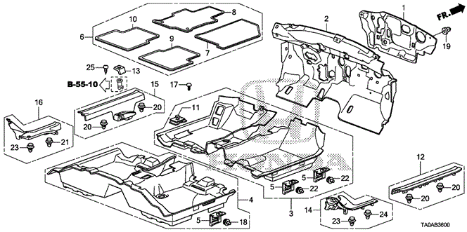 Interior/Bumper/Floor Mat for 2012 Honda ACCORD SEDAN #1