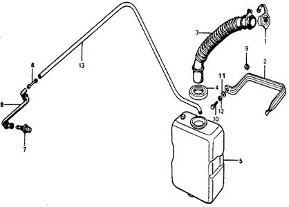 ELECTRICAL / EXHAUST / HEATER / FUEL/REAR WINDSHIELD WASHER for 1978 Honda ACCORD HATCHBACK #1