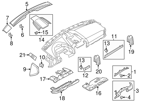 Cayenne INSTRUMENT PANEL COMPONENTS