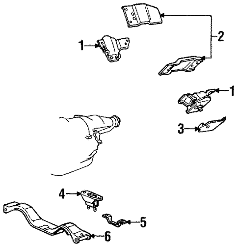 Engine/Engine & Trans Mounting for 1996 Ford Mustang #1