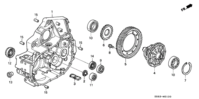 Transmission - Manual/MT Clutch Housing for 1993 Honda CIVIC COUPE #1