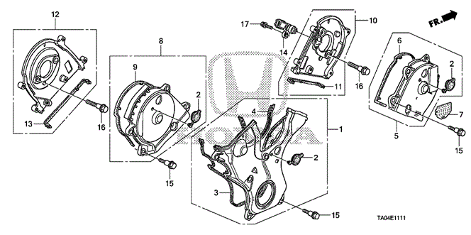 Engine/Timing Belt Cover (V6) for 2009 Honda ACCORD SEDAN #1