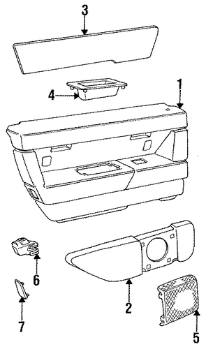 850 INTERIOR TRIM - REAR DOOR