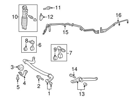 FRONT SUSPENSION/STABILIZER BAR & COMPONENTS for 2014 Toyota Land Cruiser #1