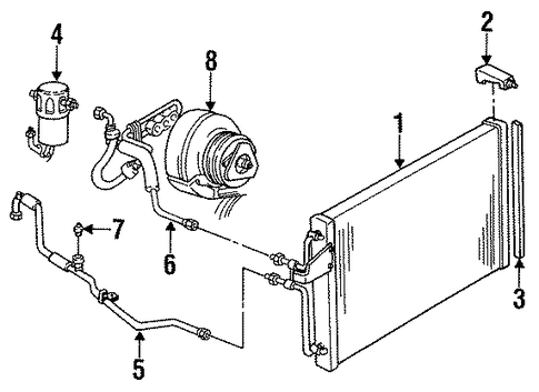 Camaro CONDENSER, COMPRESSOR & LINES