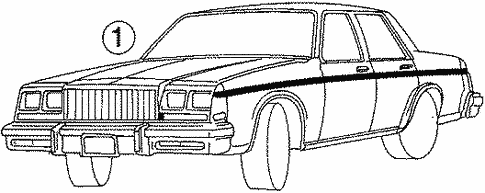 Body/Stripe Tape for 1988 Buick LeSabre #1