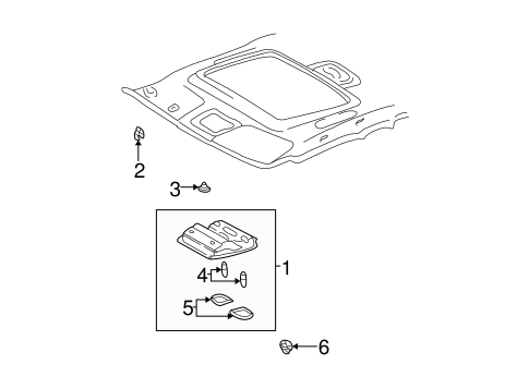 BODY/OVERHEAD CONSOLE for 2004 Toyota Camry #2