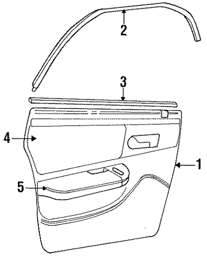 New Yorker INTERIOR TRIM - REAR DOOR