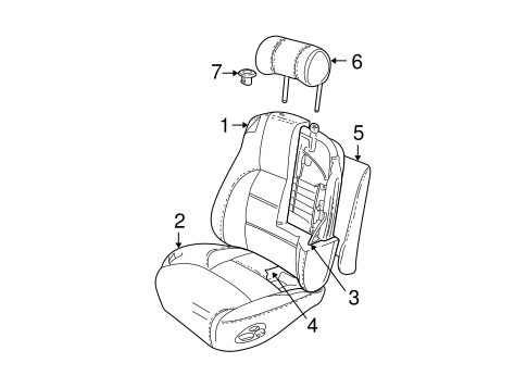 XJR FRONT SEAT COMPONENTS
