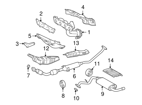 EXHAUST SYSTEM/EXHAUST COMPONENTS for 2005 Toyota Matrix #1