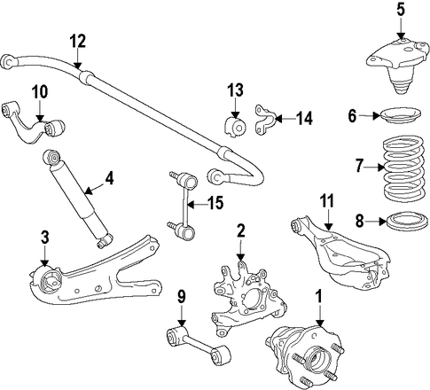 REAR SUSPENSION/REAR SUSPENSION for 2015 Toyota Highlander #1