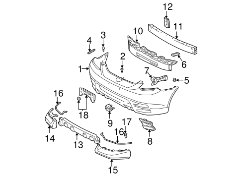 BODY/BUMPER & COMPONENTS - FRONT for 2004 Toyota Matrix #1