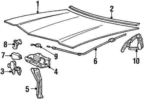 LTD Crown Victoria EXTERIOR TRIM - HOOD