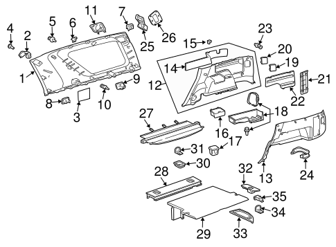 BODY/INTERIOR TRIM - QUARTER PANELS for 2005 Toyota 4Runner #2