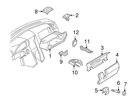 Glove Box for 1995 Mercedes-Benz C 280 #0