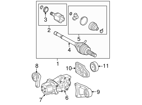 REAR SUSPENSION/DRIVE AXLES for 2011 Toyota RAV4 #1
