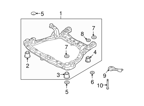 Suspension Mounting for 2006 Hyundai Azera #0