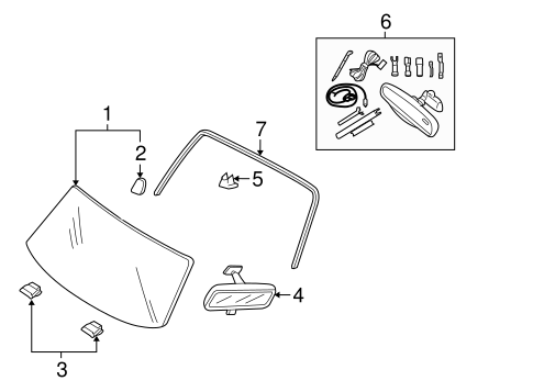 Body/Glass - Windshield for 2008 Ford Escape #1
