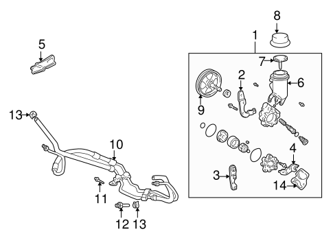 STEERING/PUMP & HOSES for 2005 Scion xA #1