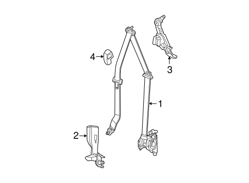 Electrical/Front Seat Belts for 2014 Chrysler Town & Country #1