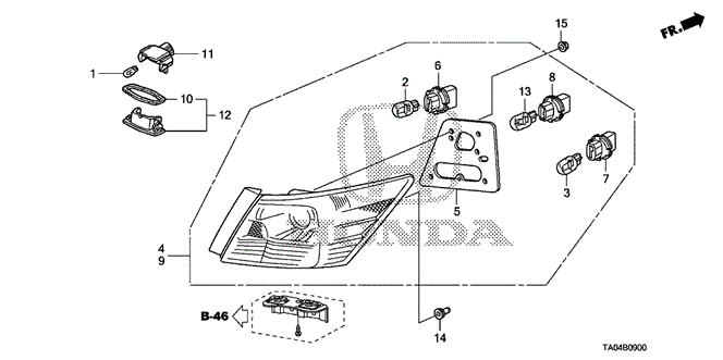 Electrical/Exhaust/Heater/Fuel/Taillight - License Light for 2009 Honda ACCORD SEDAN #1