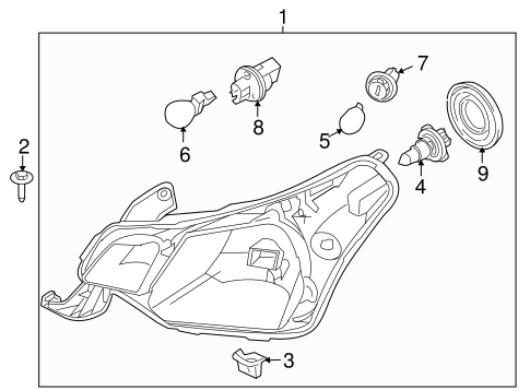 Electrical/Bulbs - Chassis for 2009 Ford Focus #2