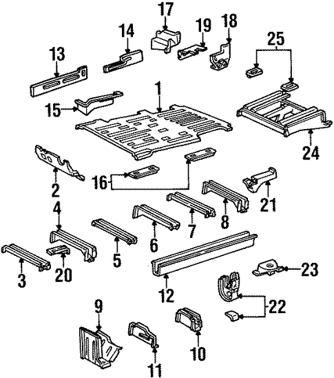 Floor & Rails for 2000 Ford Windstar #0