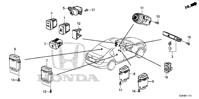 ELECTRICAL / EXHAUST / HEATER / FUEL/SWITCH for 2013 Honda ACCORD SEDAN #1