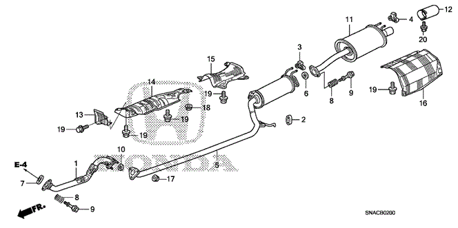 ELECTRICAL / EXHAUST / HEATER / FUEL/EXHAUST PIPE - MUFFLER (1.8L) for 2010 Honda CIVIC SEDAN #1