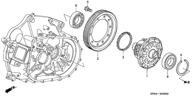 TRANSMISSION - MANUAL/MT DIFFERENTIAL for 2003 Honda CIVIC HATCHBACK #1