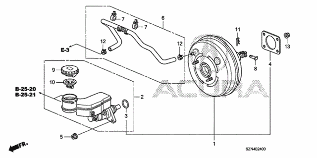 Brake Master Cylinder - Master Power (KA/KC) for 2012 Acura ZDX #0