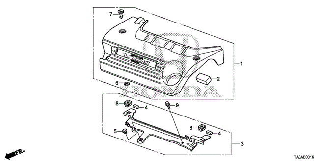 ENGINE/ENGINE COVER (V6) for 2012 Honda ACCORD SEDAN #1