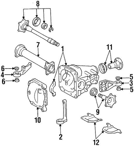 FRONT SUSPENSION/CARRIER & FRONT AXLES for 1997 Toyota Previa #3