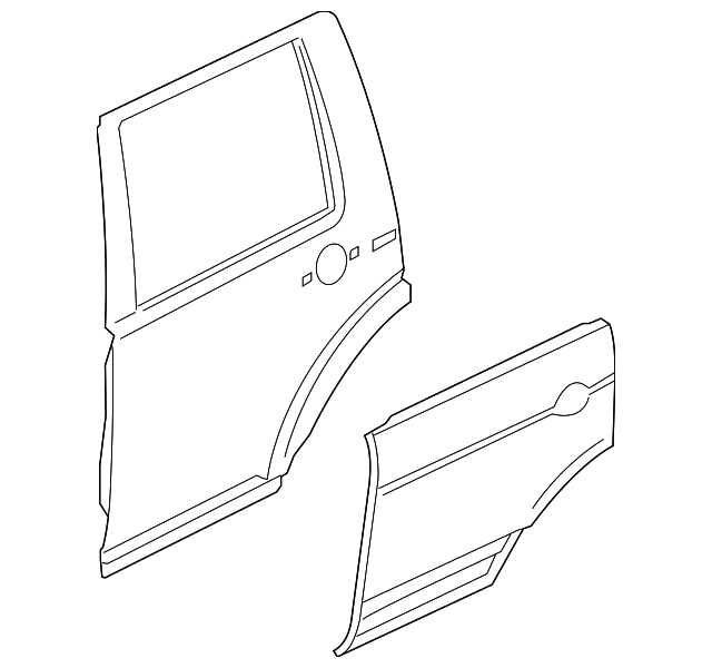BFA780190 Деталь DOOR SHELL, LEFT